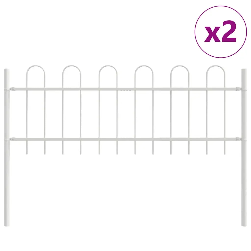 Recinzione per Giardino 2 pcs Bianco 3,4 x 0,6 m 3334043