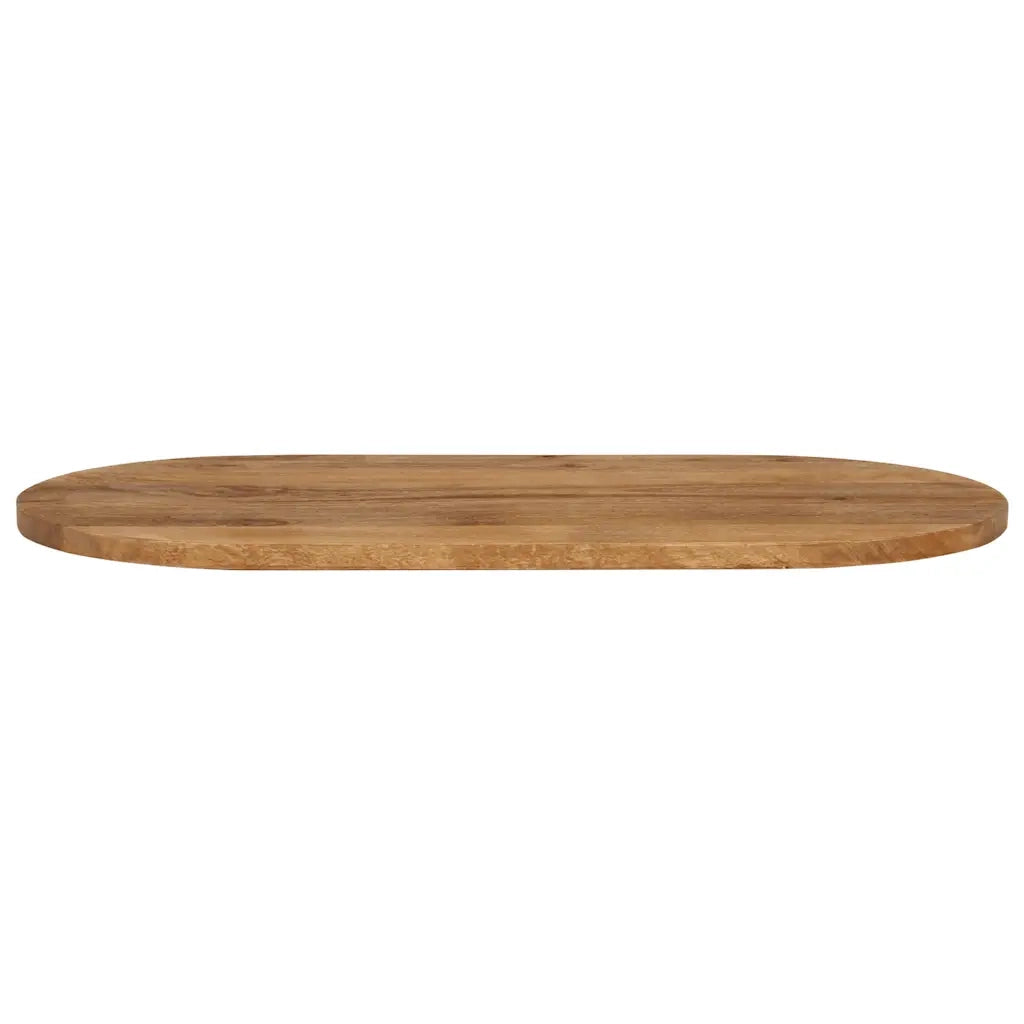 Piano Tavolo 140x60x2,5 cm Ovale in Legno Massello di Mango 370151