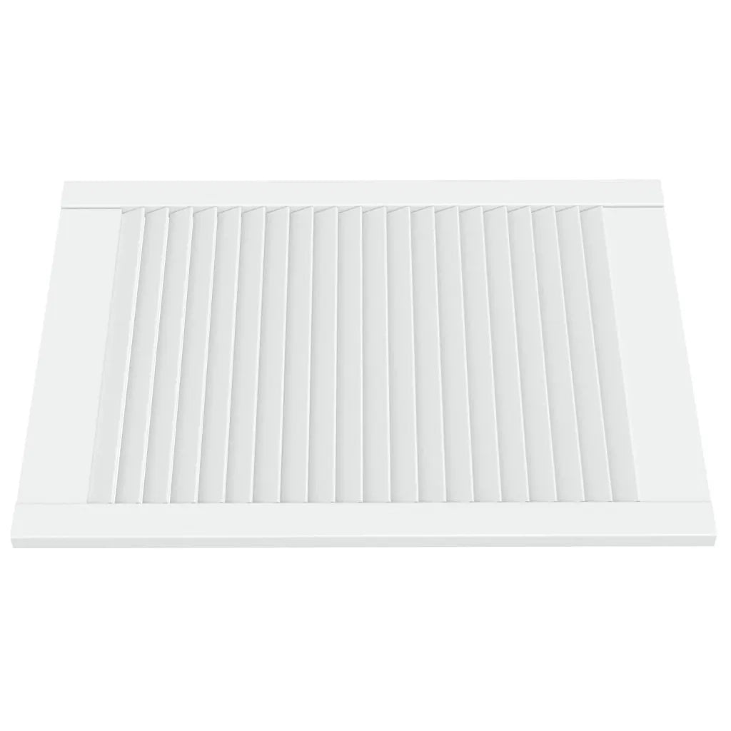 Anta a Lamelle in Legno Massello di Pino Bianca 69x49,4 cm cod mxl 56456