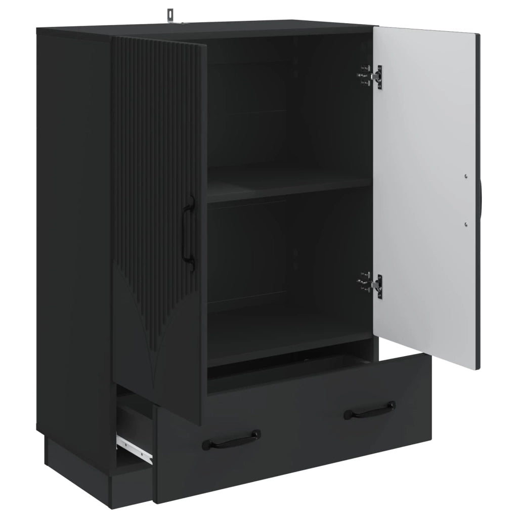 Credenza Nero 66 x 34,5 x 92 cm Legno ingegnerizzato 895356