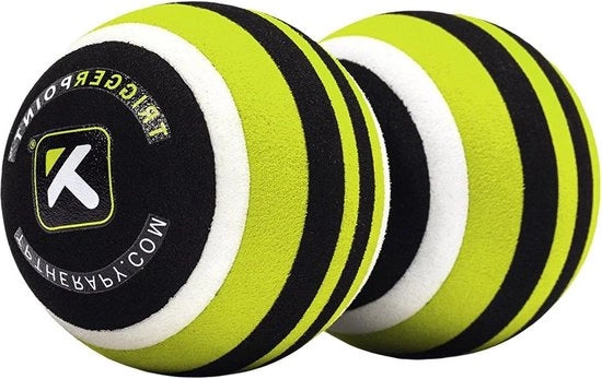 Roller di schiuma/ Roller di schiuma adattabile MB2 doppio pallone massaggiabile lunghezza schiuma a ruote - nero e calce - 24 cm limone nero bianco - unico modello