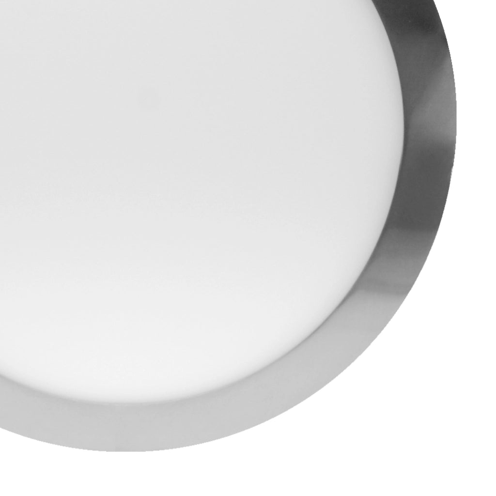 Pannello led slim da incasso cornice silver tondo 24w 4000K luce naturale