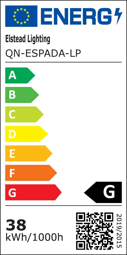 Lampada sospesa Espada cromata 122cm LED 38W Quintiesse