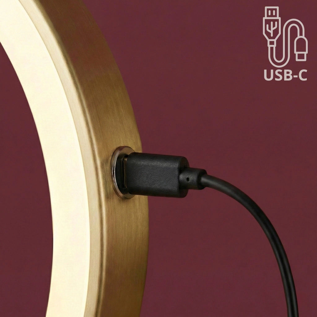 Specchio Led Glow Brush Gold