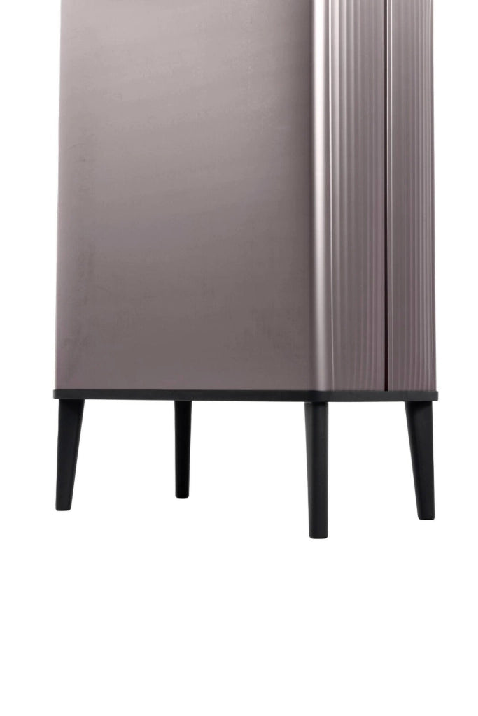 Pattumiera Tofino, Cestino portarifiuti, Bidone per raccolta differenziata, Mobile per spazzatura, 44x27 h69 cm, Marrone