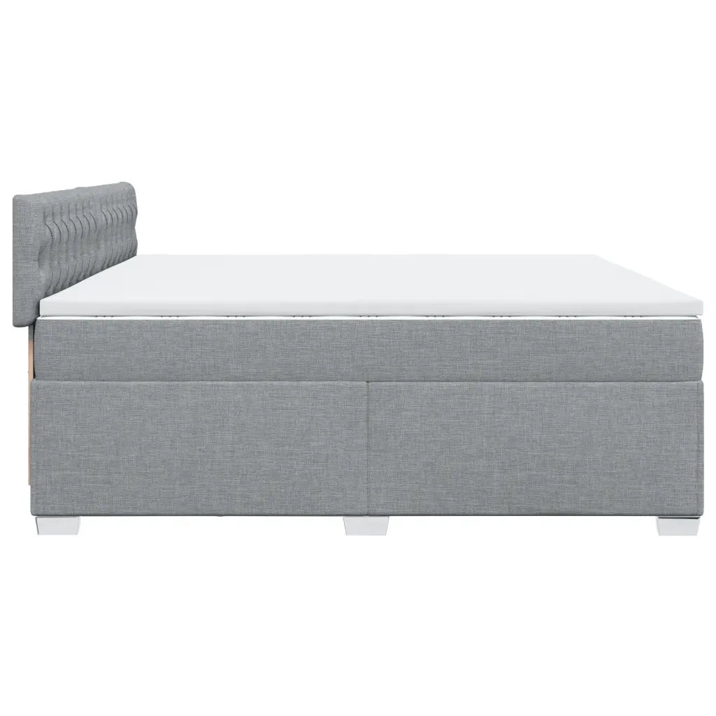 Giroletto a Molle con Materasso Grigio Chiaro 200x200cm Tessuto 3286002