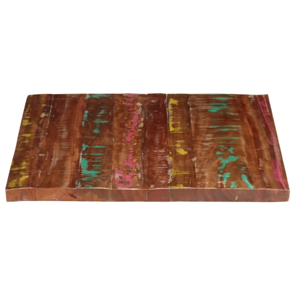 Piano Tavolo 100x80x3,8 cm Rettangolare in Massello di Recupero
