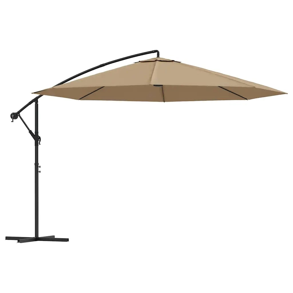 Ombrellone a Sbalzo con Palo in Alluminio 350 cm Grigio Talpa cod mxl 19538