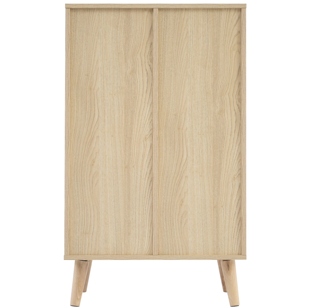 Credenza 60x40x101 cm con 2 ante e 1 cassetto in pannello truciolare rovere