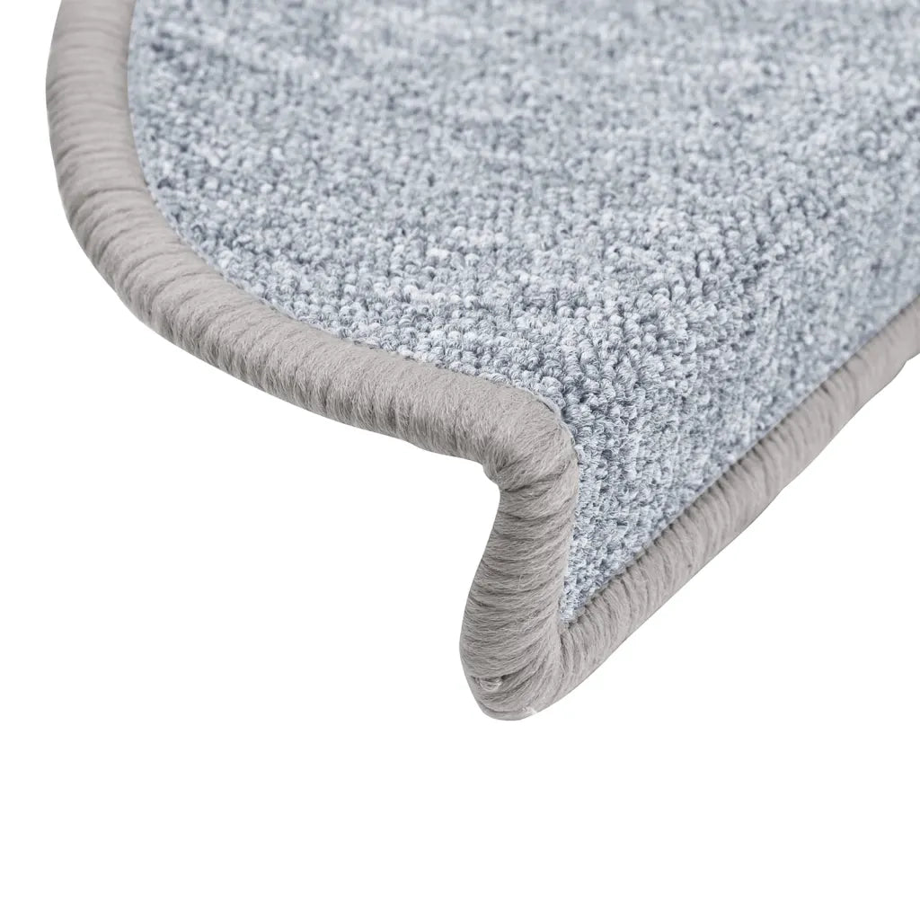 Tappetini per scale 10 pz 56x17x3 cm Grigio chiaro Semicircolari 149741