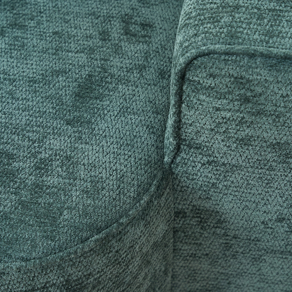 Chaise Longue Relax con Cuscino e Tasche Laterali; Comfort Morbido; Senza Montaggio; in Ciniglia Verde