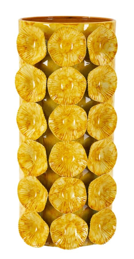 Vaso Drop 16x15x33 cm in Ferro Giallo