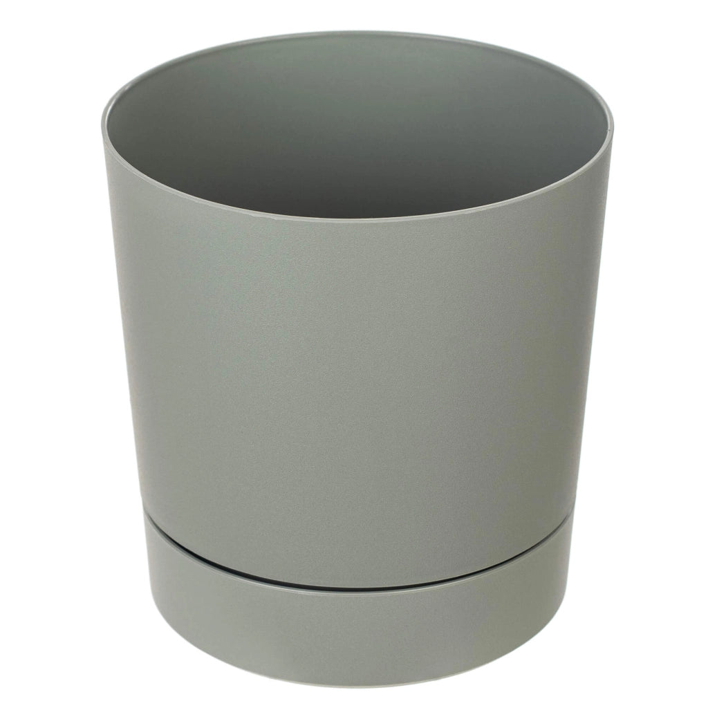 Vaso da fiori KADAX con supporto, rotondo, in plastica, 14,5 cm