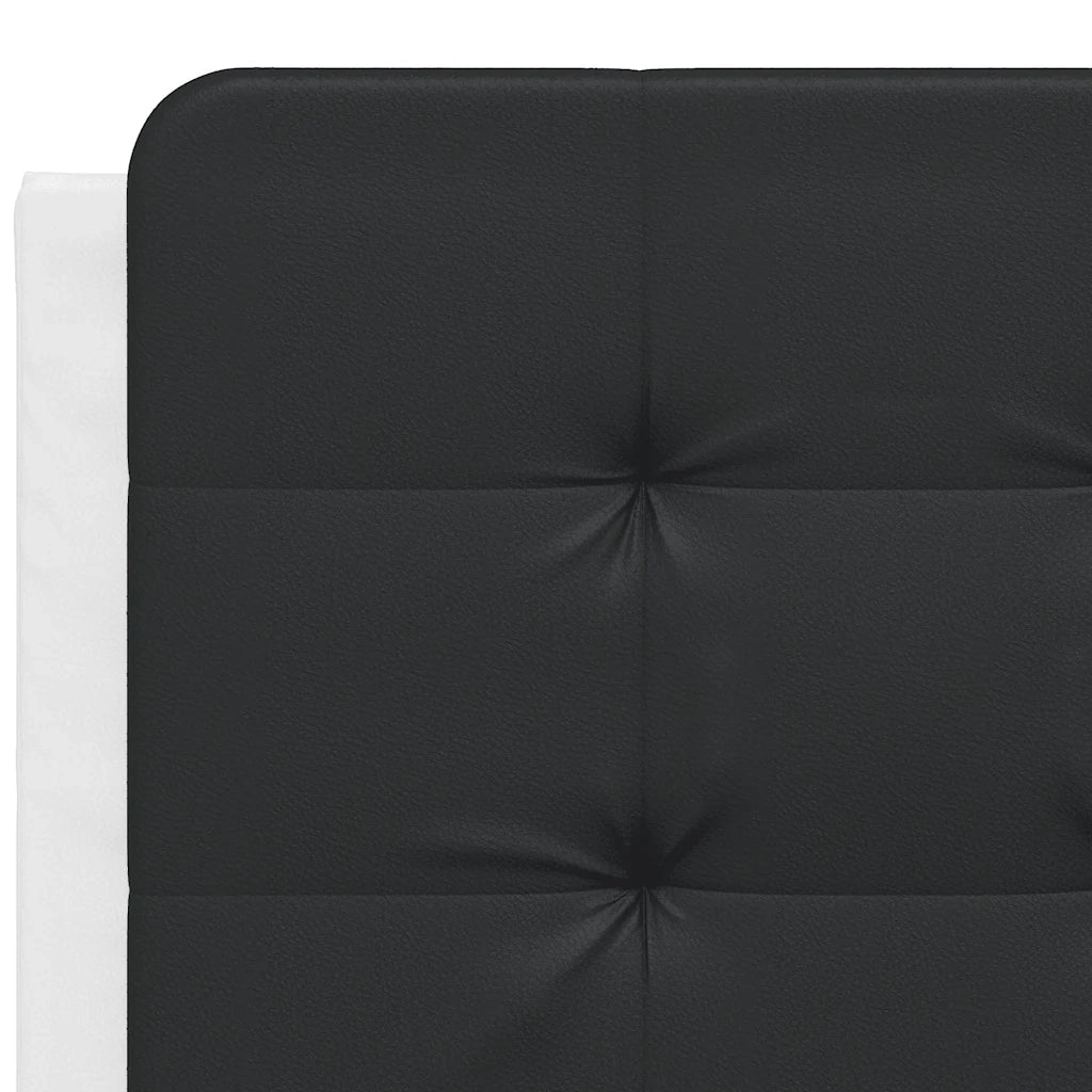Giroletto senza Materasso Zadar Bianco e Nero 140x190 cm in Similpelle 3208183