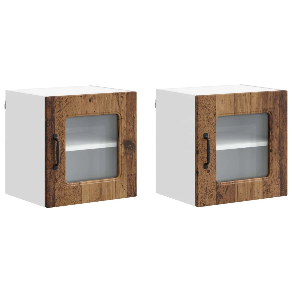 Mobile da cucina 2 pz-Set di 2 Armadio da cucina Legno vecchio 40 x 31 x 40 cm 496153