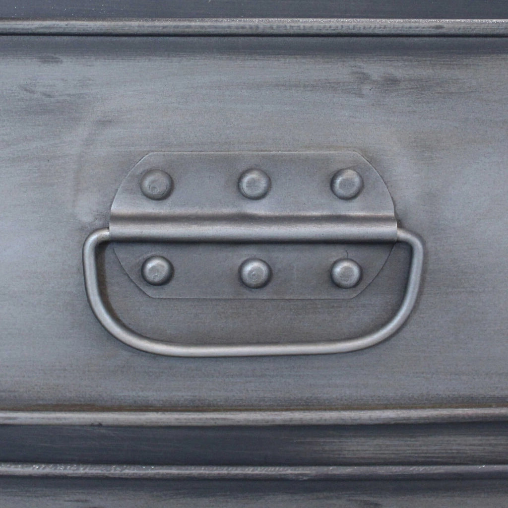 Madia per soggiorno Industrial in Acciaio cm 132 5x37 5x82 - HIRAM