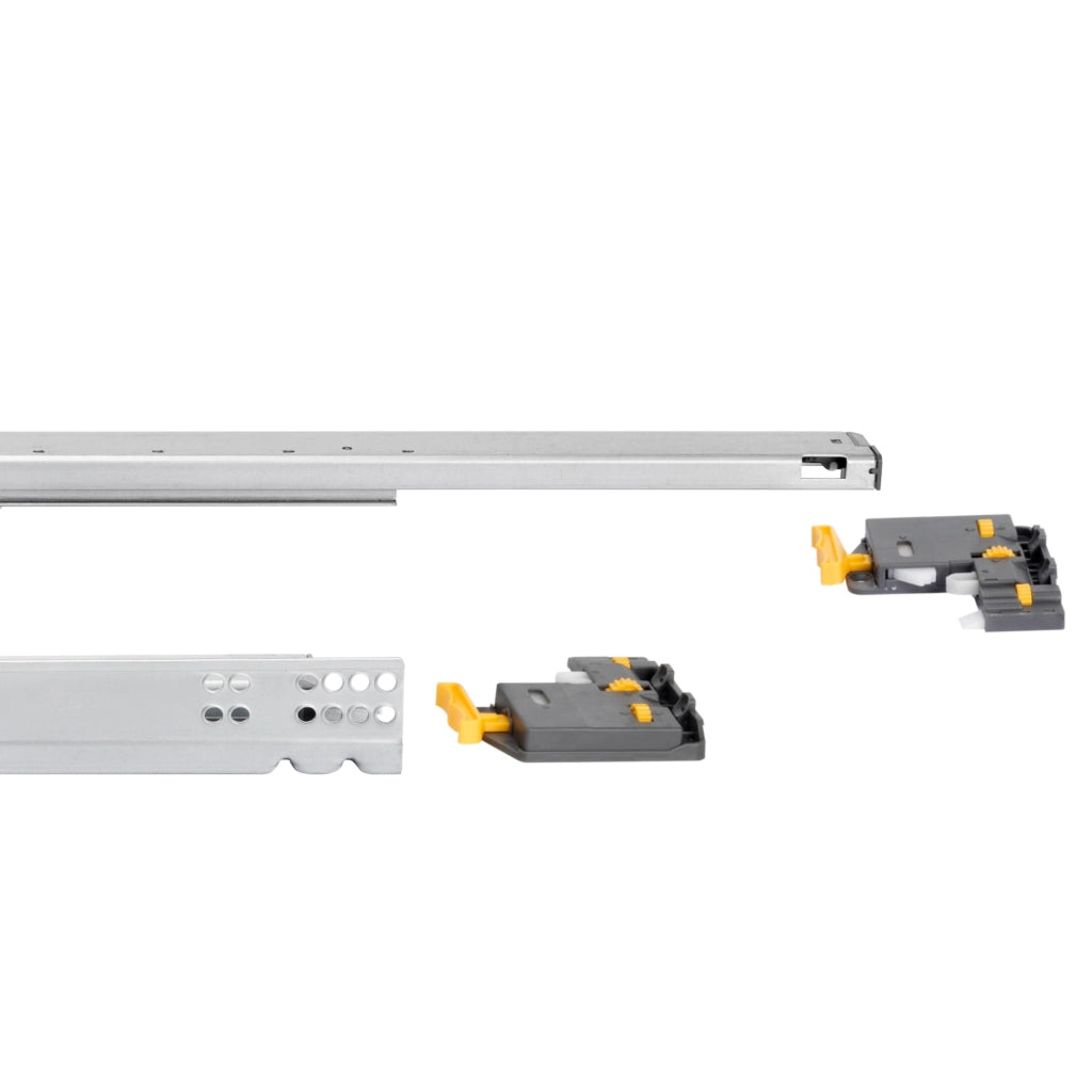Guide Cassetto con Estrazione Soft 440 mm in Acciaio Emuca Bianco