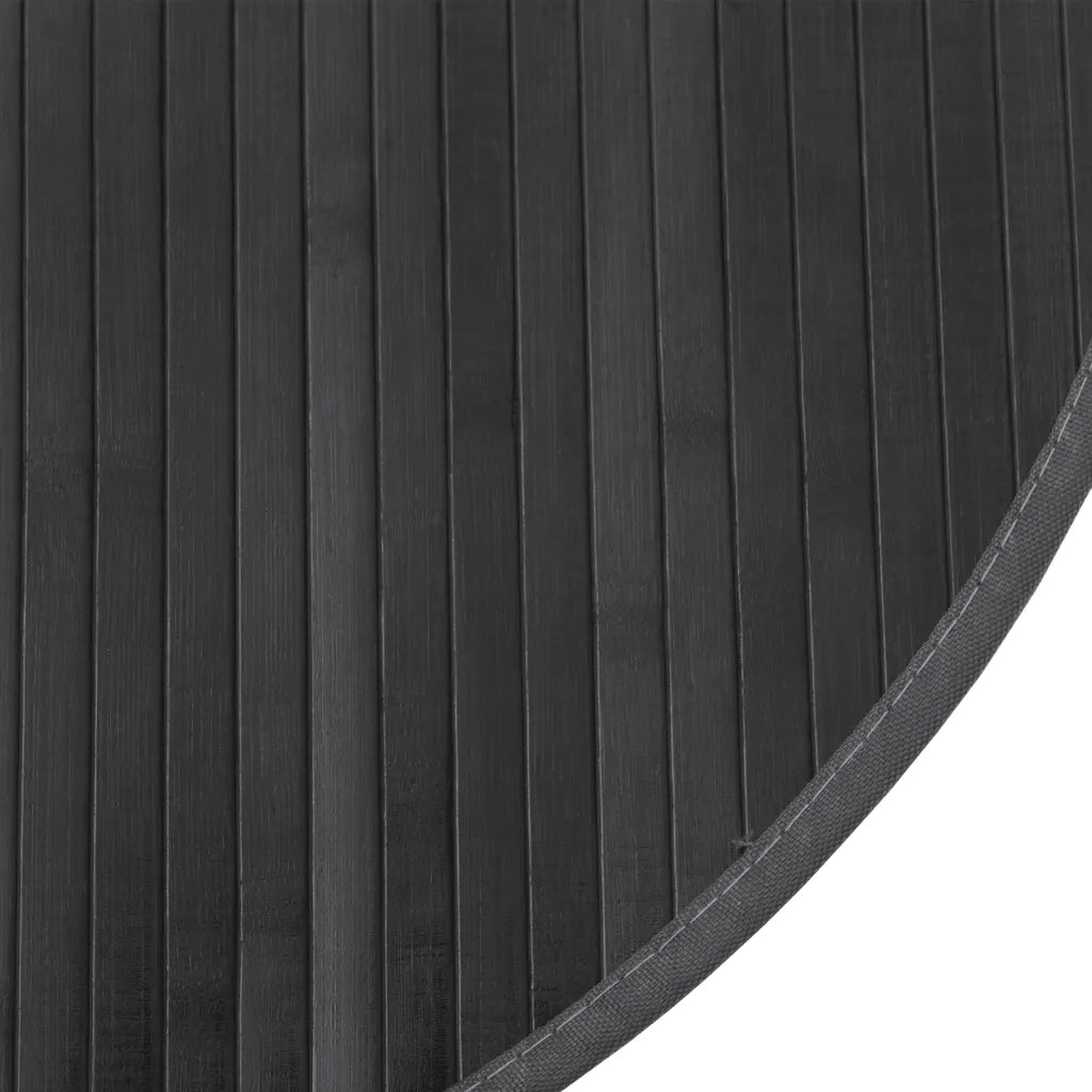 Tappeto del soggiorno | Tappeto Rotondo Grigio 60 cm in Bamb¨´