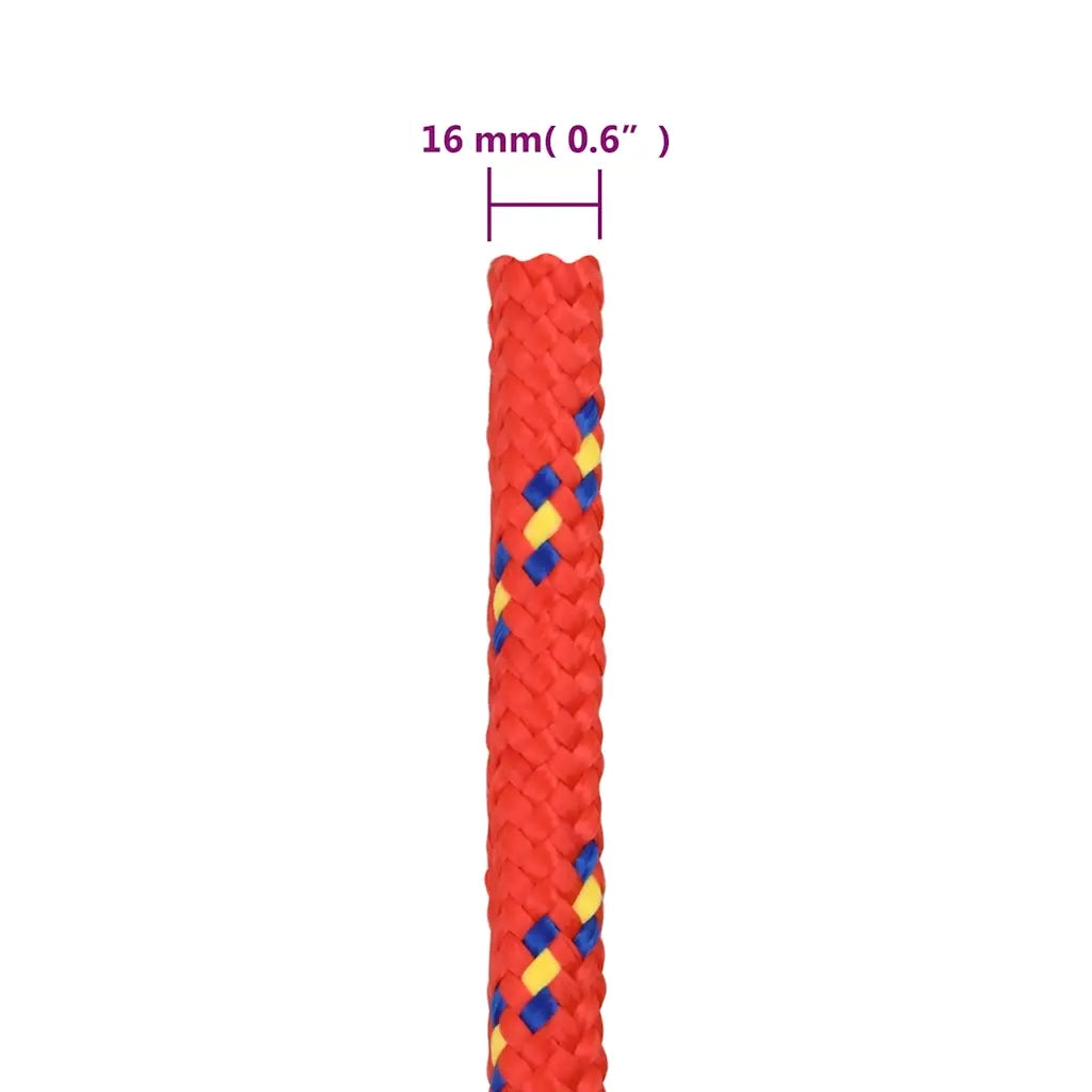 Corda per barca Rossa 16 mm 100 m in Polipropilene 152415
