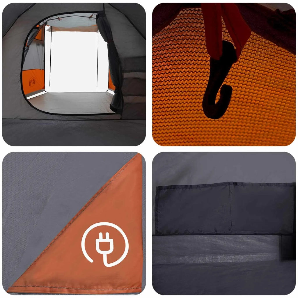 Tenda a tunnel Grigio e arancione 390 x 215 x 152 cm 42017444