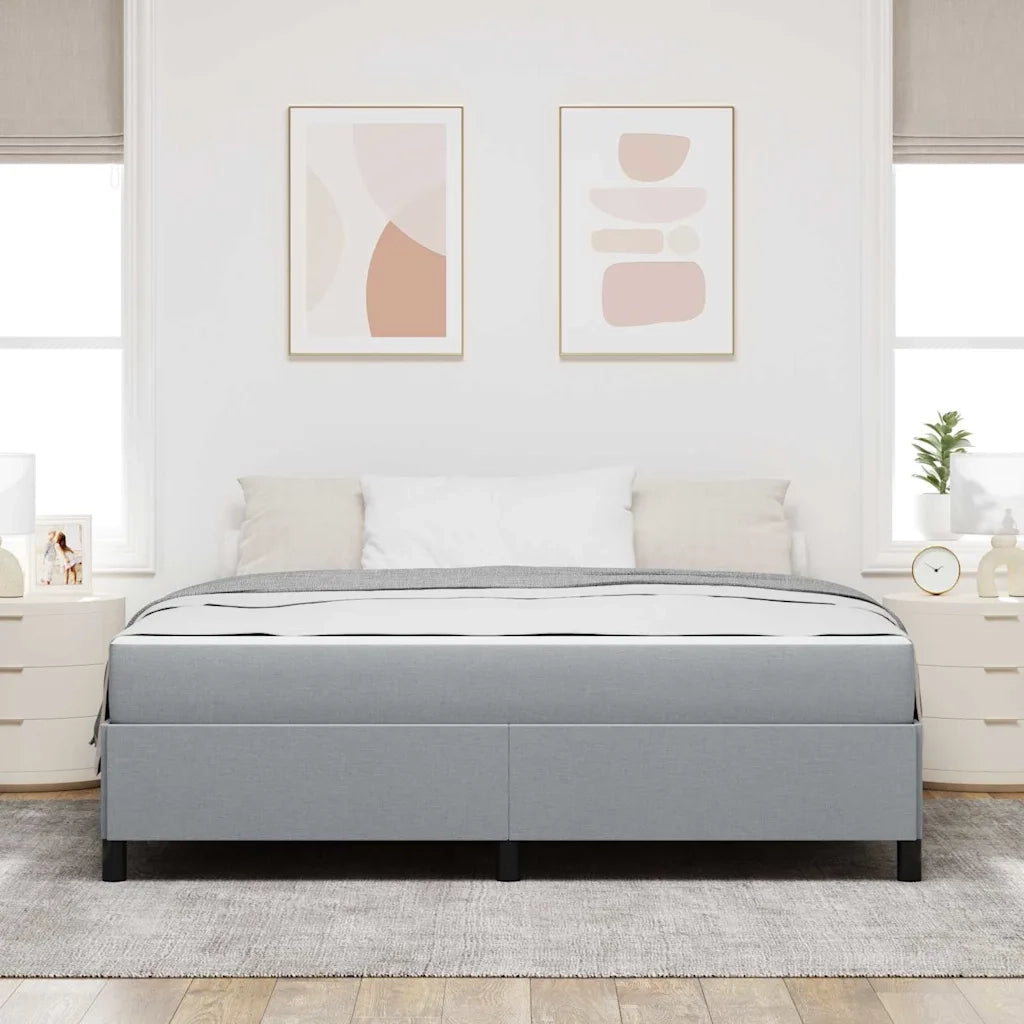 vidaXL Letto a molle Grigio chiaro e nero 180 x 200 cm