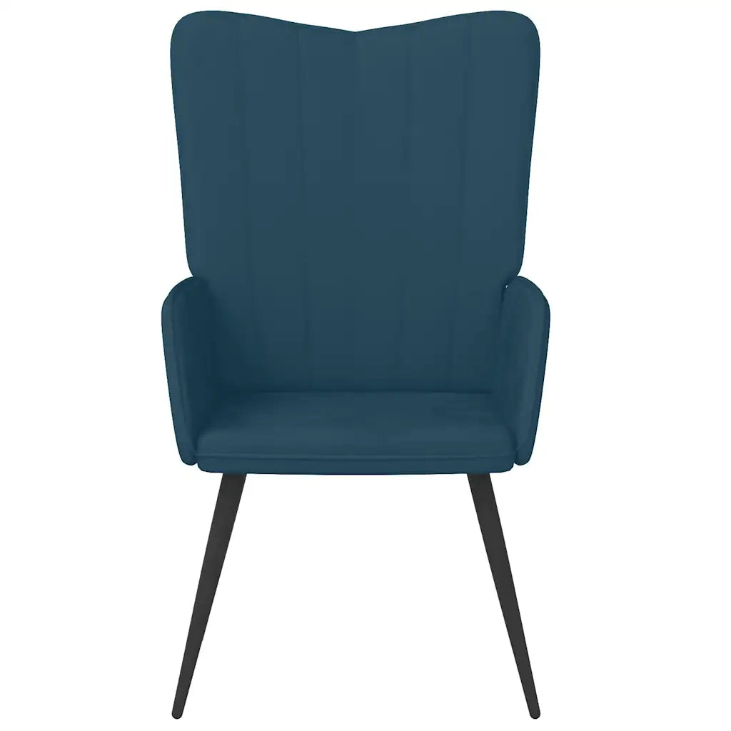 vidaXL Sedia Relax Blu in Velluto