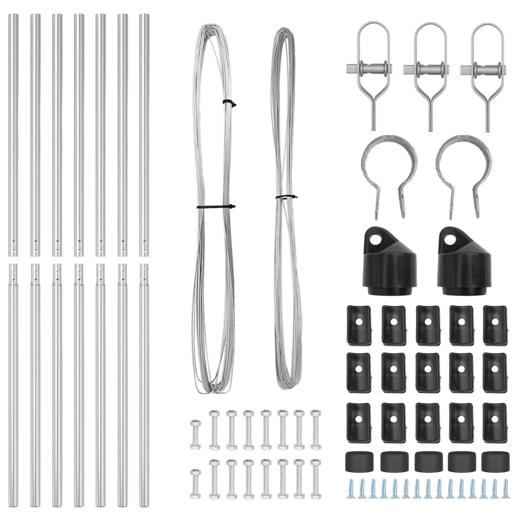 Pali Fencing 7 pcs Ã˜32 mm 170 cm Acciaio zincato