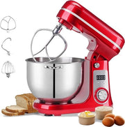 Macchina da cucina - Mixatore da cucina + 3 accessori - Tritappatore + Spuntone per impastare / Spuntone per mescolare / Lame per mescolare - 6L - Con coperchio per miscelazione