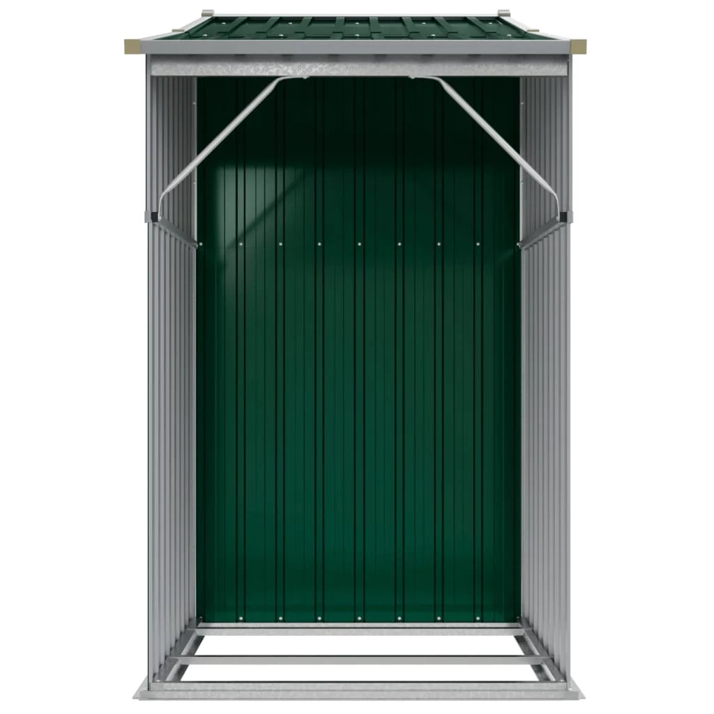 Casetta da giardino cabina ripostiglio casetta da esterno robusta casetta per attrezzi 277 x 93 x 179 cm acciaio zincato verde 02_0022379