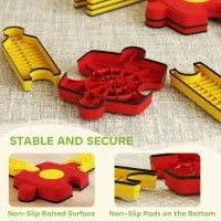 Struttura di Equilibrio per Bambini, personalizzabile, in Plastica, con parti flessibili, Giallo e Rosso