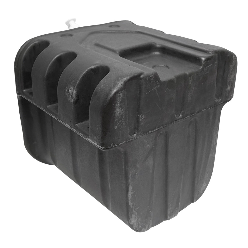 Serbatoio per acqua 50L con rubinetto e dosatore di sapone da 250 ml, in plastica nera, dimensioni 420x440x400 mm