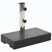 Base per Parasole-Base per ombrellone in Granito Rettangolare 25 kg Nera