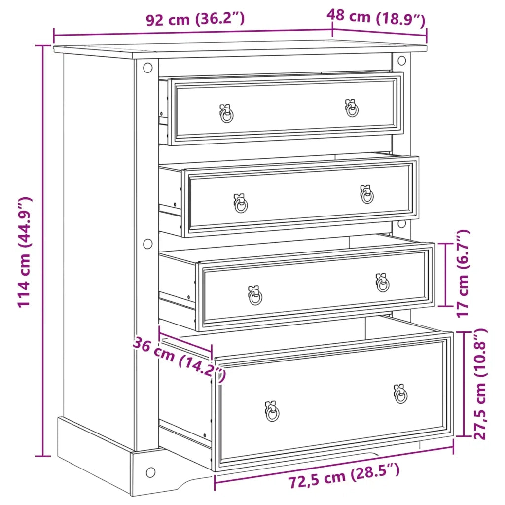 Cassapanche di stoccaggio Corona Bianco 92 x 48 x 114 cm