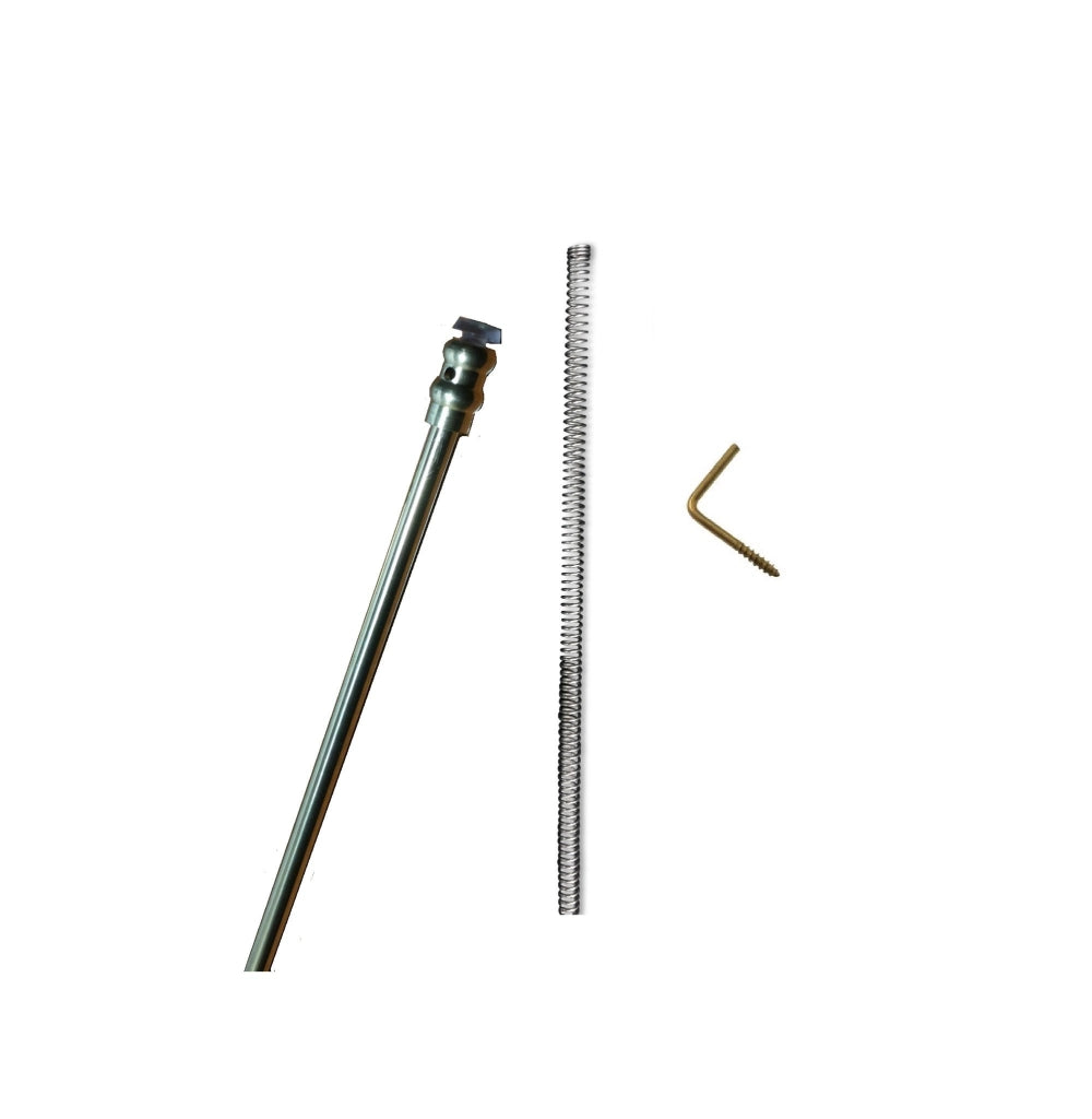 Coppia di bacchette astine ottone lucido Bris regolabili 40-60 cm tende a vetro