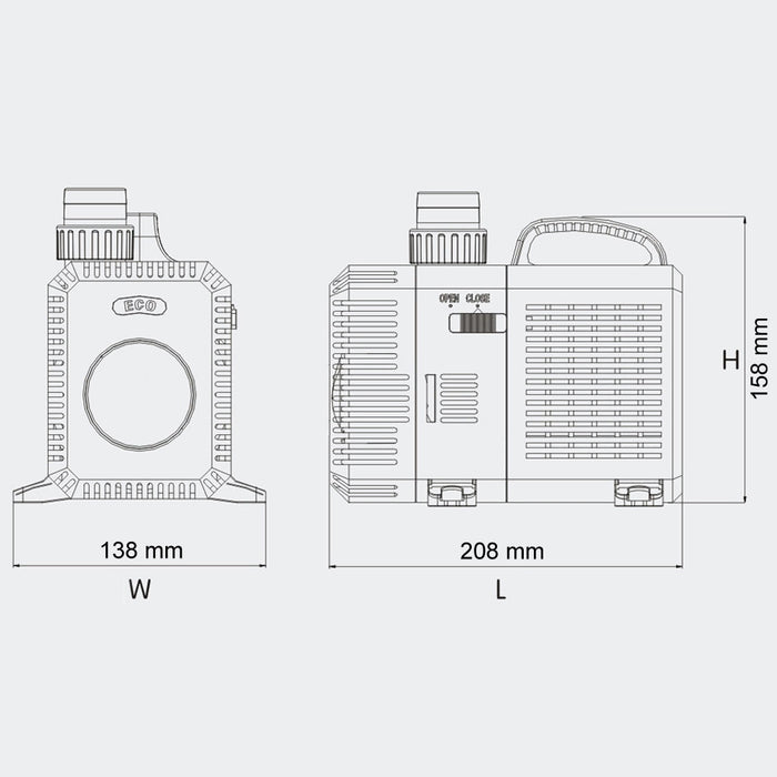 Pompa per laghetto fino a 12.000 l/h 100 Watt 4216259