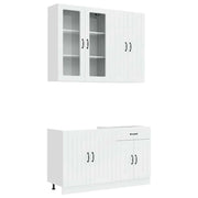 Unità Cucina LUCCA 4 pcs Bianco Lucido Legno ingegnerizzato 3438329