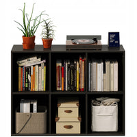 SCAFFALE APERTO COMÒ 3x2 CAPIENTE PER LIBRI DA UFFICIO NERO