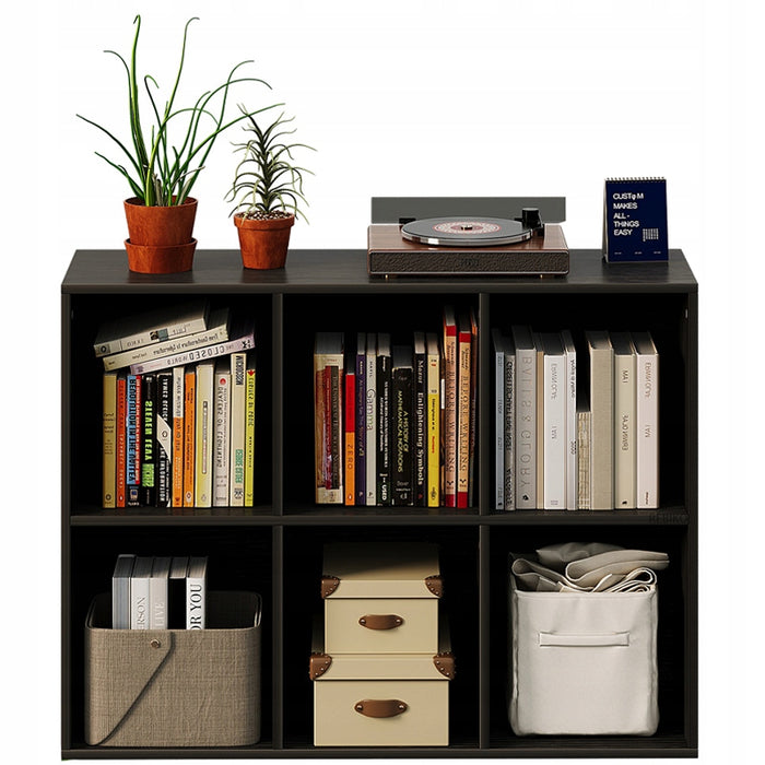SCAFFALE APERTO COMÒ 3x2 CAPIENTE PER LIBRI DA UFFICIO NERO