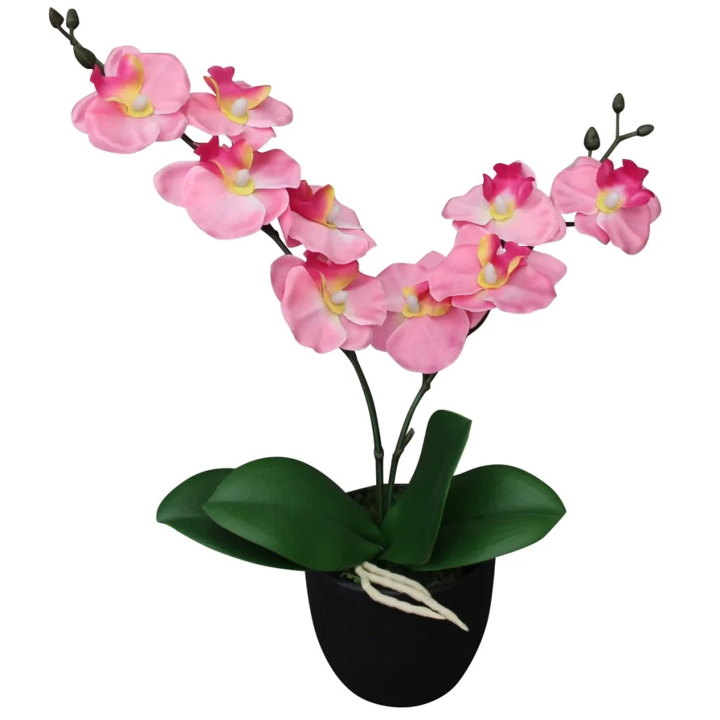 Orchidea Artificiale con Vaso 30 cm Rosa 244422