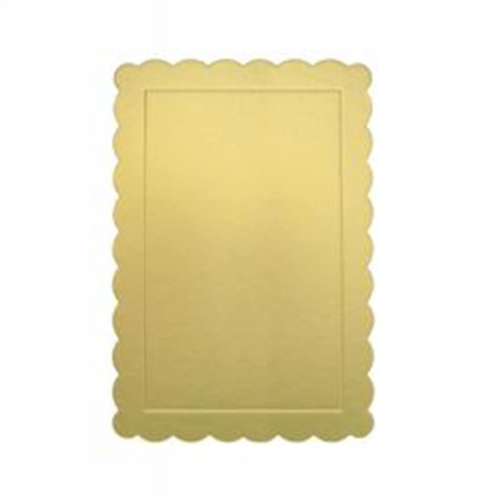 Trade Shop - Base Per Torta Rettangolare Piatto Sottotorta Dorato 40x50 Cm Con Bordino 31158 -