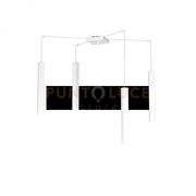SQUARE TUBE SOSPENSIONE 4 LUCI BIANCO CAVO CM.250 CON BASE 1173-S4-BI