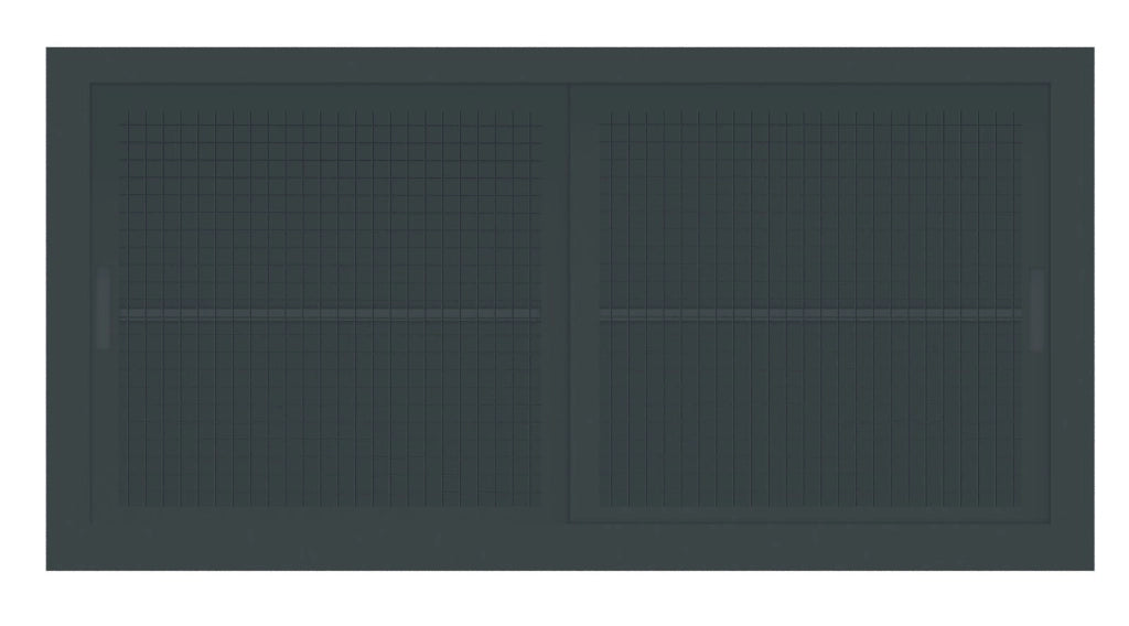 Armadio basso sopralzo da ufficio con ante scorrevoli in rete di metallo cm. 180x60x90H