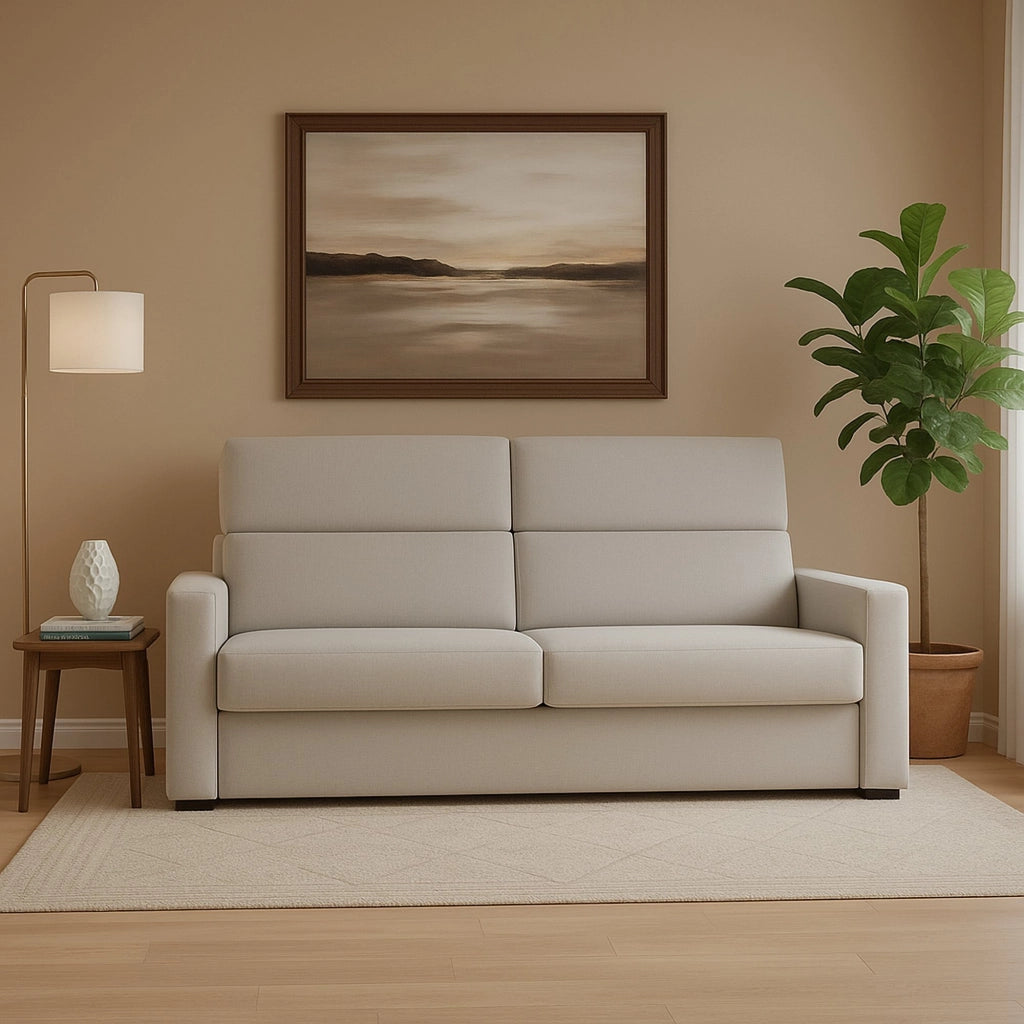 Ozegna, Divano Fisso 3 Posti Sfoderabile Made in Italy, 220x95 cm Grigio Chiaro