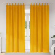 Tende oscuranti 2 pcs Giallo senape 140 x 260 cm Velluto 4107282