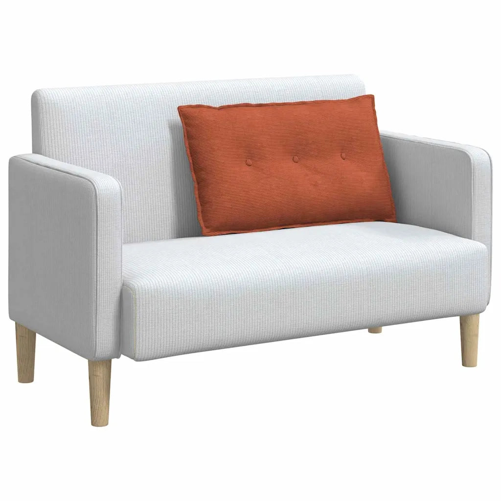 Cuscino per Schiena | Cuscino dorsale Rosso Arancio 80 x 50 cm Tessuto in Cords
