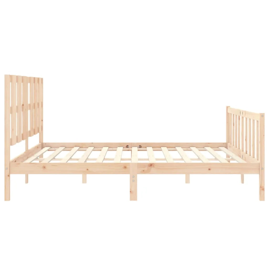 Giroletto senza Materasso-Struttura Letto 200x200 cm in Legno Massello di Pino 903724