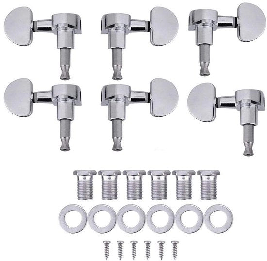 Accessori per chitarra - Meccanica - Chitarra meccanizzata - Trazione in acciaio - Antiruggine - Montaggio facile - Kit di meccanica per chitarra