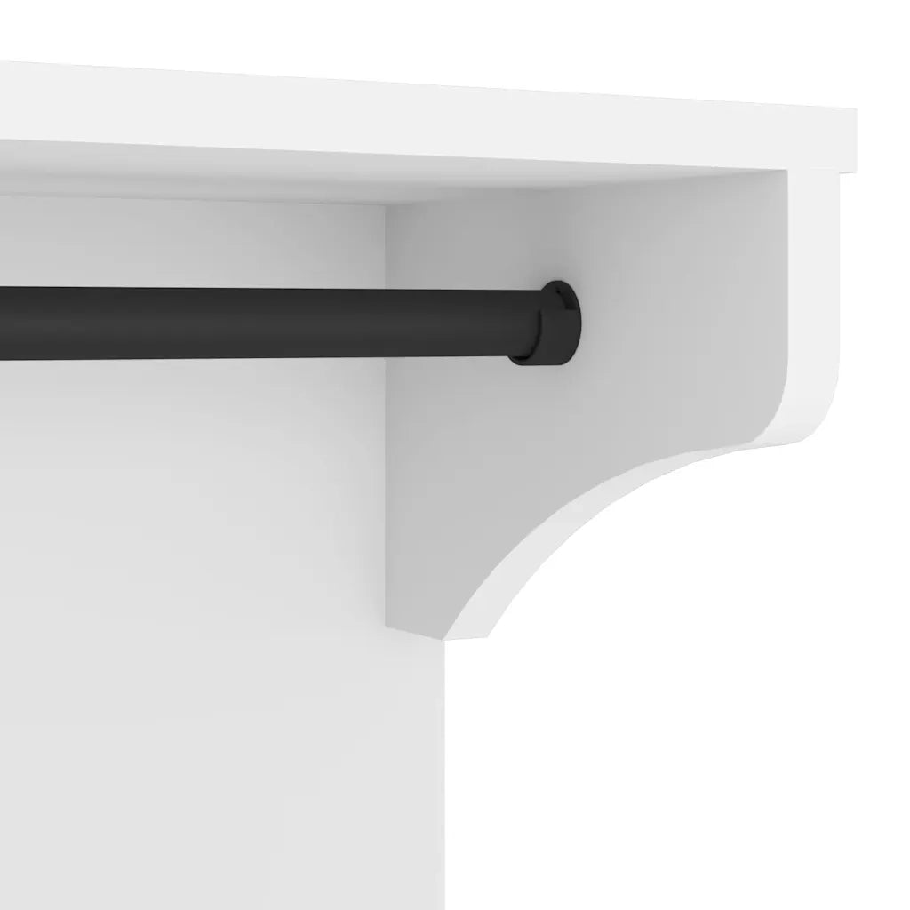 Appendiabiti da Parete SANDNES Bianco 43x30x42 cm Legno di Pino CFW6693875