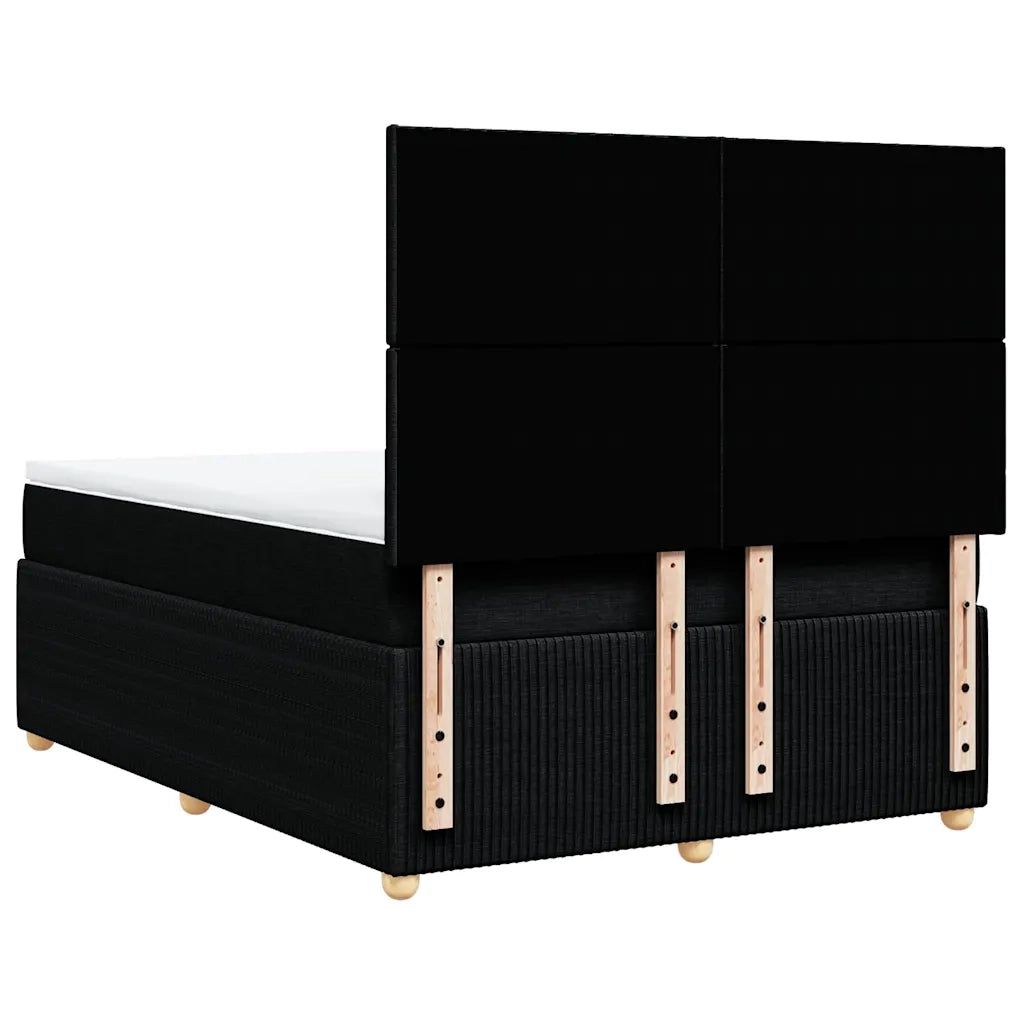 Giroletto a Molle con Materasso Nero 140x200 cm in Tessuto 3292074