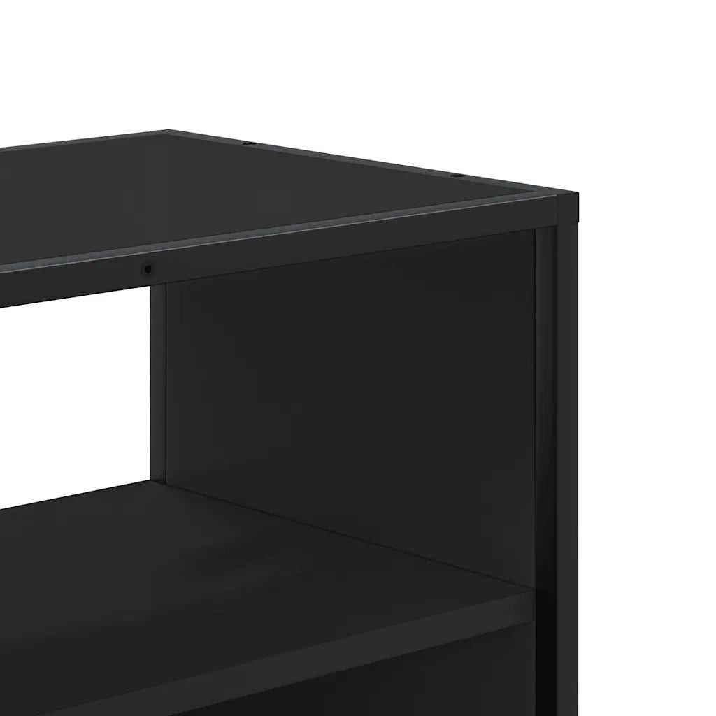 Mobile TV-Credenza per TV-Console TV Nero 80x31x39,5 cm in Truciolato e Metallo 553368